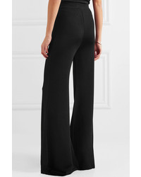 Balmain Button Embellished Stretch Knit Flared Pants