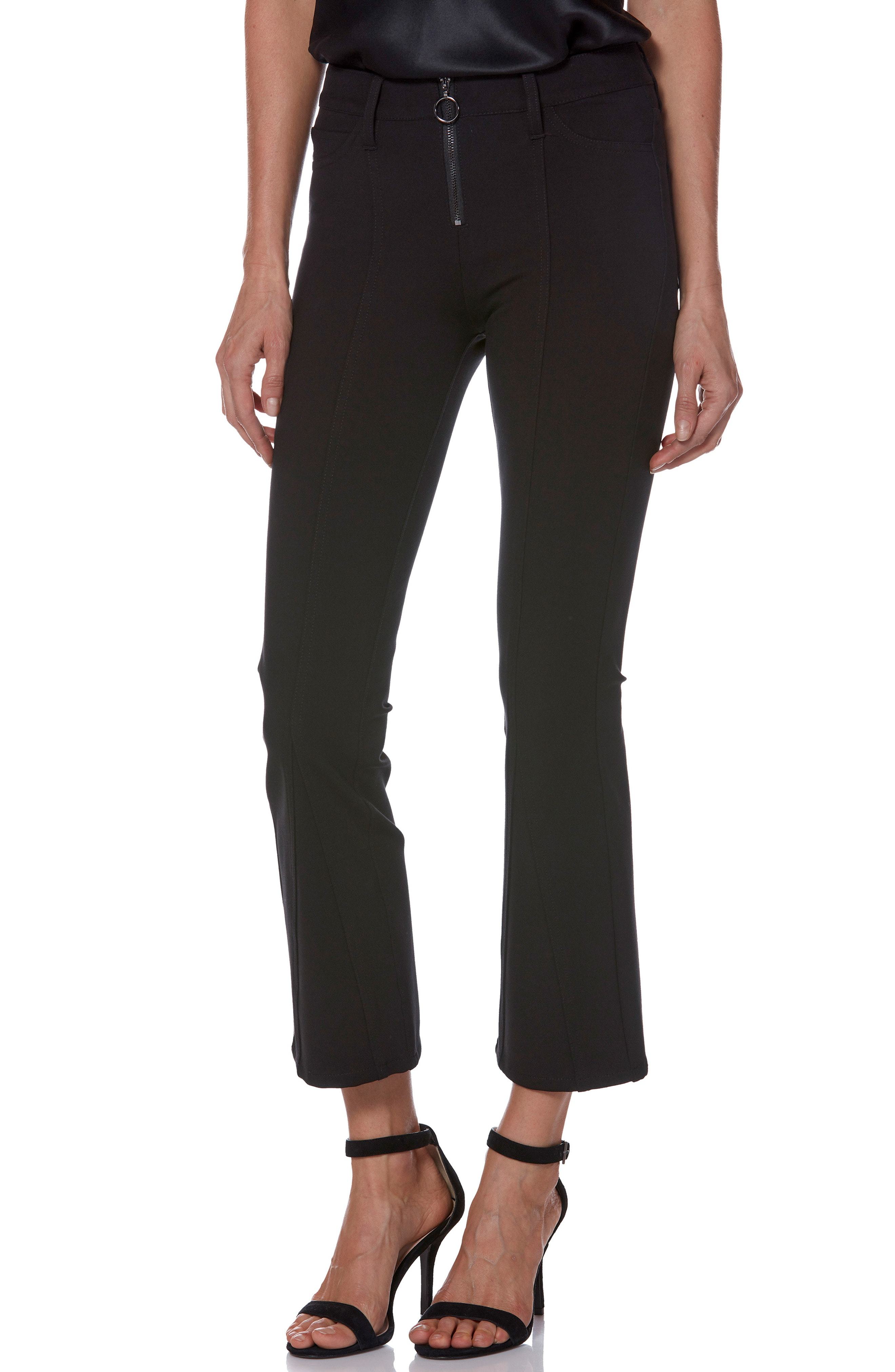 high waisted cropped flare pants