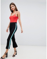 ASOS DESIGN Cropped Flare Leggings With Side Tape