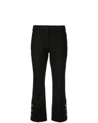 Derek Lam 10 Crosby Cropped Flare Trouser With Button Slit Hem Detail