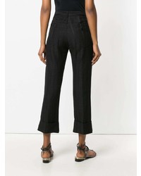 Ann Demeulemeester Cropped High Rise Flared Trousers