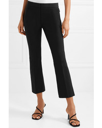 Theory Cropped Stretch Cotton Blend Ponte Flared Pants