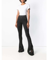 Philipp Plein Flared Ribbed Knit Trousers