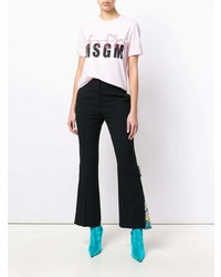 MSGM Floral Insert Flared Trousers