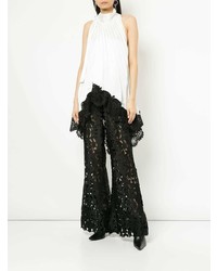 Self-Portrait High Waisted Cut Out Trousers