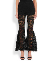 Givenchy Lace Flared Pants Black