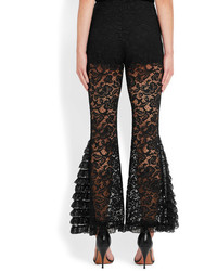 Givenchy Lace Flared Pants Black
