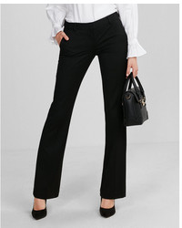 White Flare Pants Mid Rise