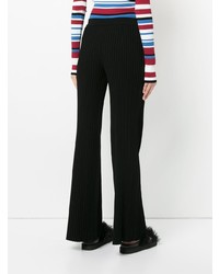 MRZ Ribbed Knit Flared Trousers