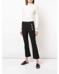Derek Lam 10 Crosby Robertson Cropped Flare Trouser With Sailor Buttons