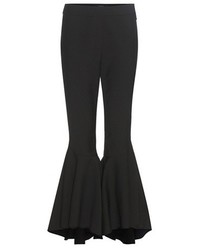 Ellery Sinuous Virgin Wool Blend Cropped Flared Trousers