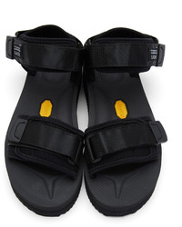 Suicoke Black Cel Flatform Sandals