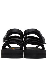 Suicoke Black Cel Flatform Sandals