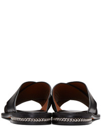 Givenchy Black Chain Slide Sandals