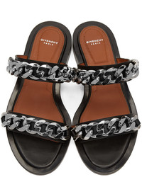Givenchy Black Two Chains Sandals