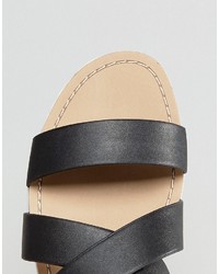 Mango Flatform Sandals With Strap Detail