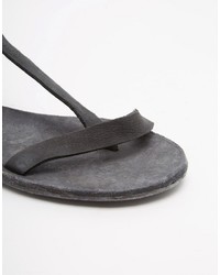 Free People Dahlia Black Lace Up Flat Sandals