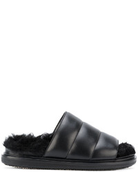 Marni Fussbett Quilted Shearling Sliders