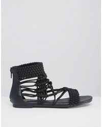 Missguided Origami Rope Flat Sandal