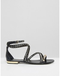 Aldo Zorba Stud Strappy Flat Sandals