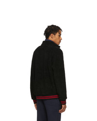 Polo Ralph Lauren Black Sherpa Vintage Zip Up Jacket