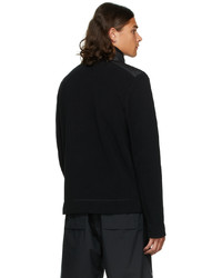 MONCLER GRENOBLE Black Zip Up Cardigan Jacket