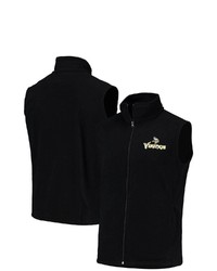 Dunbrooke Black Minnesota Vikings Houston Fleece Full Zip Vest