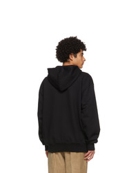Acne Studios Black Fleece Oversized Zip Hoodie