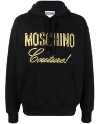 Moschino Logo Embossed Cotton Hoodie