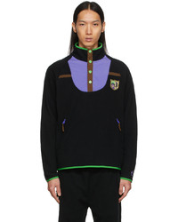 Sergio Tacchini Black Aap Nast Edition Polar Fleece Sweater
