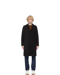 Harris Wharf London Black Fleece Coat