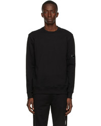 C.P. Company Black Diagonal Raised Fleece Sweatshirt