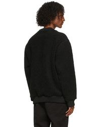 Hugo Black Sherpa Fleece Deddy Sweatshirt