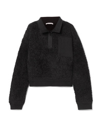 T by Alexander Wang Oversized Wool Blend Fleece Sweatshirt