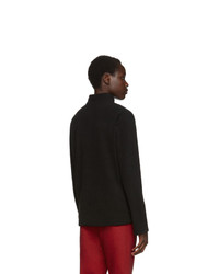 Polythene* Optics Black Fleece Quarter Zip Sweatshirt