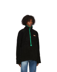 Ader Error Black Half Zip Up Sweatshirt