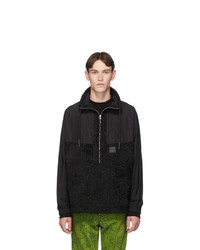 McQ Alexander McQueen Black Hyper Fleece Jacket