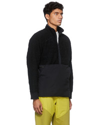 New Balance Black Q Speed Sherpa Half Zip Sweatshirt
