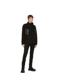Rains Black Fleece Jacket