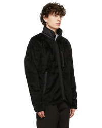 GOLDWIN Black Fleece Stand Collar Zip Up Sweater
