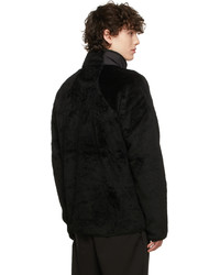 GOLDWIN Black Fleece Stand Collar Zip Up Sweater