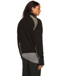 Hyein Seo Black Grey Fleece Zip Up Sweater