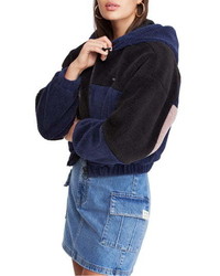 BDG Urban Outfitters Colorblock Crop Fleece Jacket