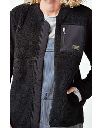 Burton Grove Black Printed Full Zip Fleece Jacke