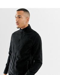 ASOS 4505 Tall Fleece With Full Zip In Black Thermal Fabric