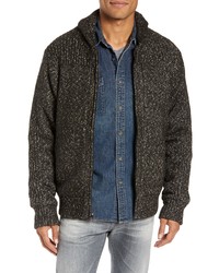 Schott NYC Wool Blend Zip Sweater Jacket