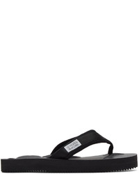 Suicoke Black Tono V2 Flip Flop Sandals