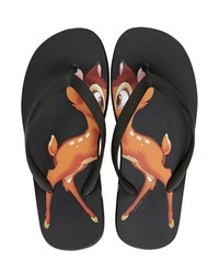 Givenchy Bambi Printed Rubber Flip Flops