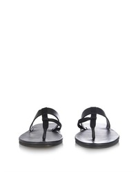 Lanvin Leather And Nylon Thong Flip Flops