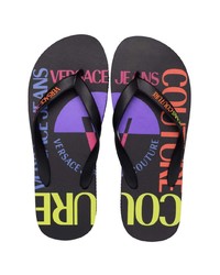 VERSACE JEANS COUTURE Logo Embossed Flip Flops